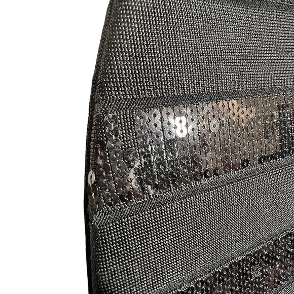 NWT French Connection Sequin Striped Halter Mini Dress - Picture 7 of 7